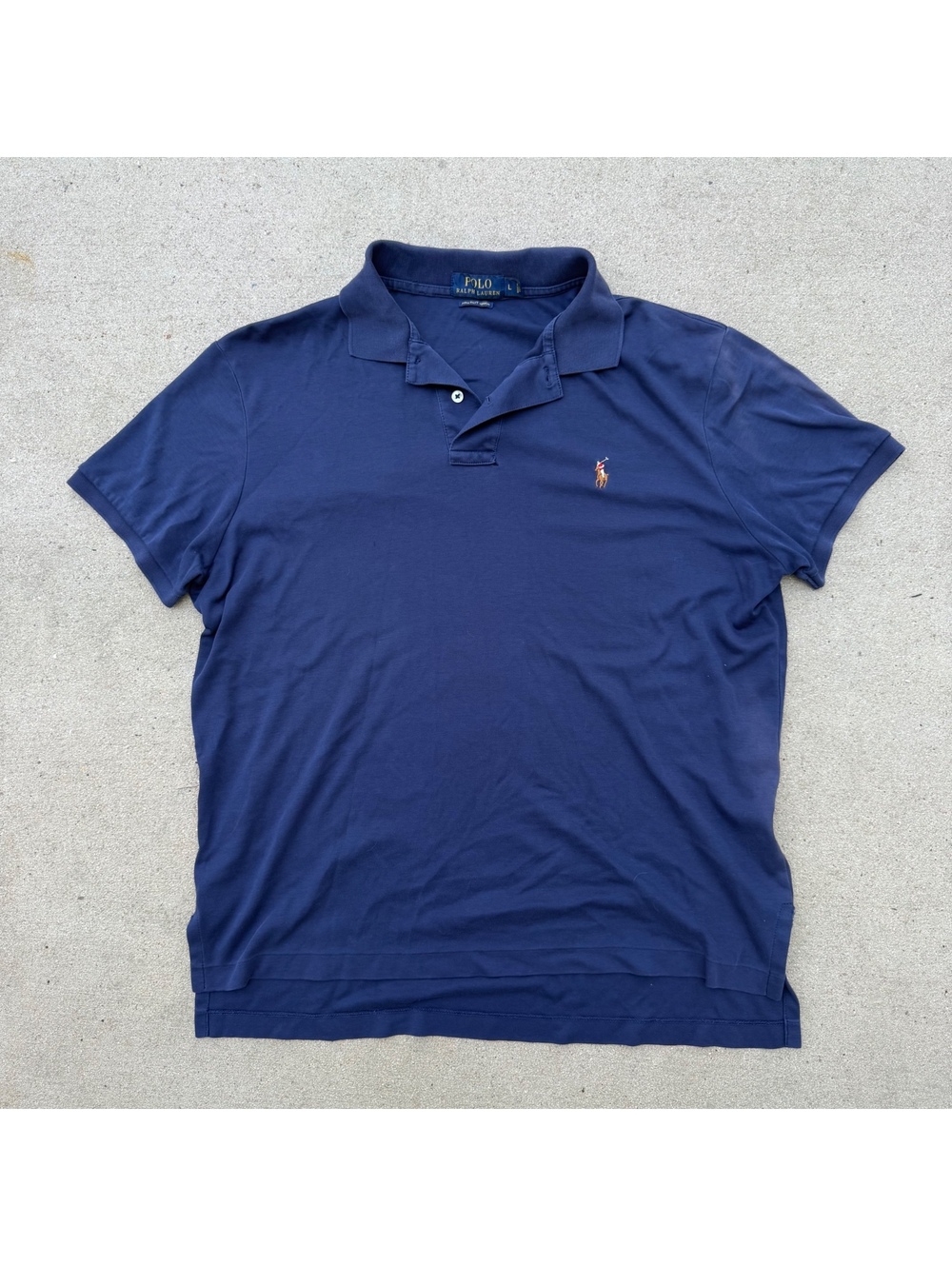 Polo Ralph Lauren Polo Shirt Men L Navy Classic Casual